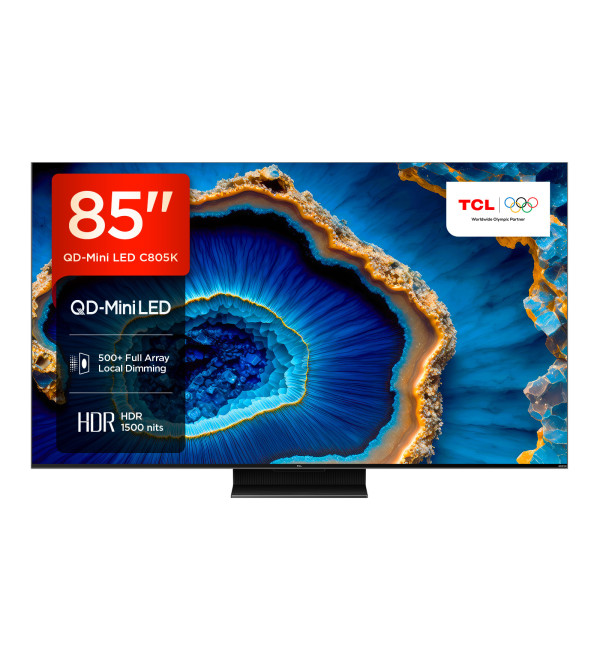 TCL C80 85C805K TV 2.16 m (85") 4K Ultra HD Smart TV Wi-Fi Black 1500 cd/m²