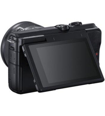 Canon EOS M200 Mirrorless Digital Camera with 15-45mm Lens (Black) and Video/Vlogging Bundle. Includes: SanDisk 64GB Ultra SDXC Memory Card, 50â€ Professional Tripod, 6.5â€ Tabletop Tripod, and Much More.