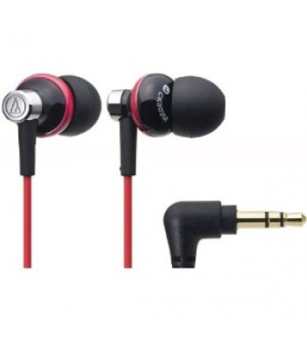 Audio-Technica ATH-CK303M In-Ear Headphones (Black Red Brd)