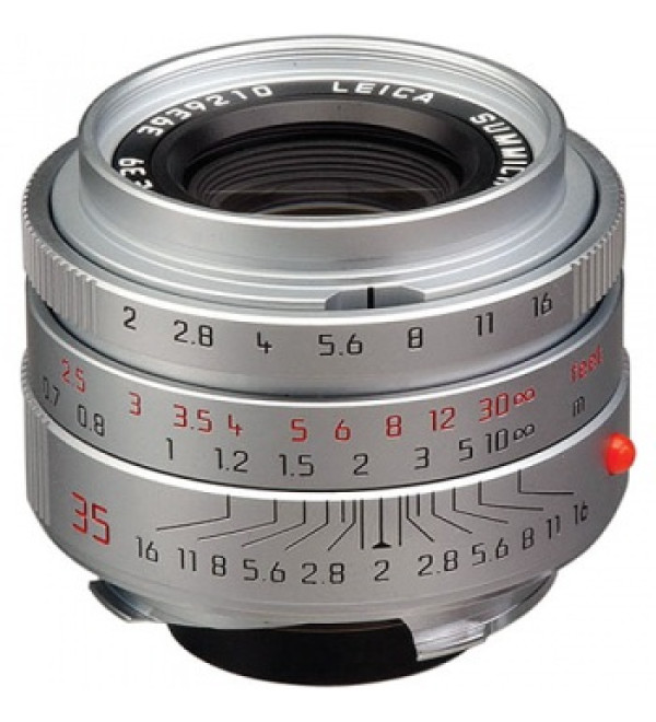 Leica Wide Angle 35mm f/2.0 Summicron M Aspherical Manual Focus Lens (6-Bit, Updated for Digital) - Chrome