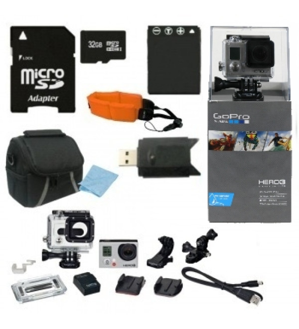 GoPro HERO3+ Silver Edition Camera + Essential Bundle