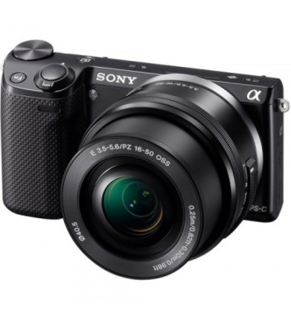 Sony Alpha NEX-5R Mirrorless Digital Camera with 16-50mm f/3.5-5.6 Retractable Zoom Lens (NEX5R)(Black)