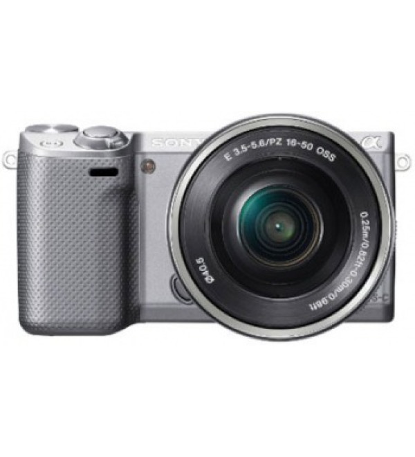 Sony Alpha NEX-5R Mirrorless Digital Camera with 16-50mm f/3.5-5.6 Retractable Zoom Lens (NEX5R)(Silver)