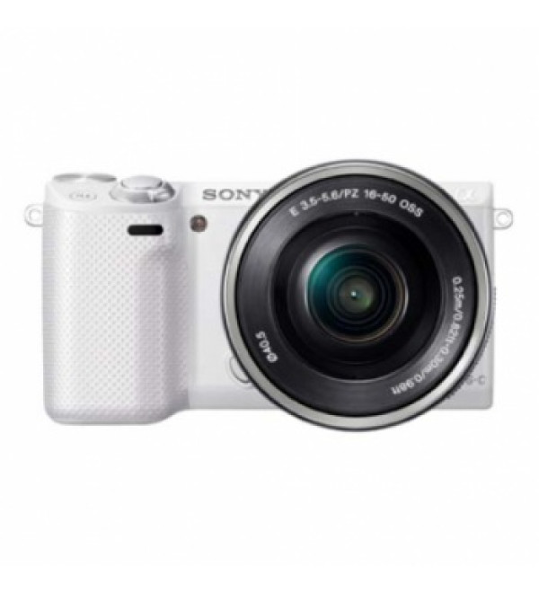 Sony Alpha NEX-5R Mirrorless Digital Camera with 16-50mm f/3.5-5.6 Retractable Zoom Lens (NEX5R)(White)