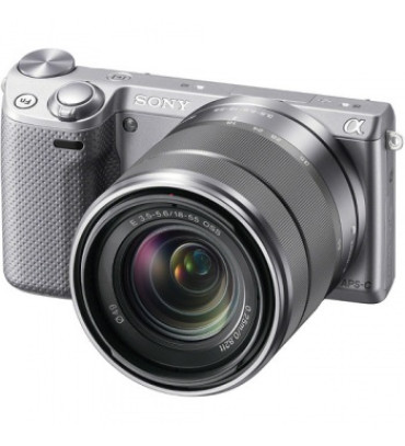 Sony Alpha NEX-5R Mirrorless Digital Camera with 18-55mm f/3.5-5.6 E-mount Zoom Lens (Silver)(NEX5R)