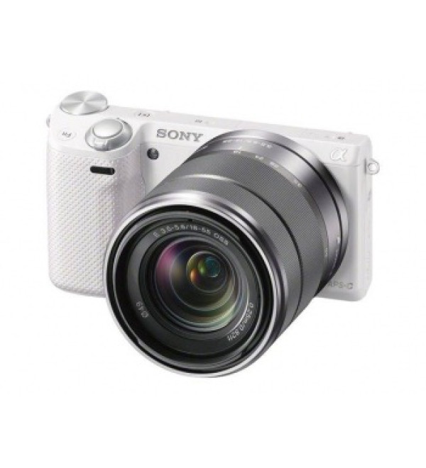 Sony Alpha NEX-5R Mirrorless Digital Camera with 18-55mm f/3.5-5.6 E-mount Zoom Lens (White)(NEX5R)