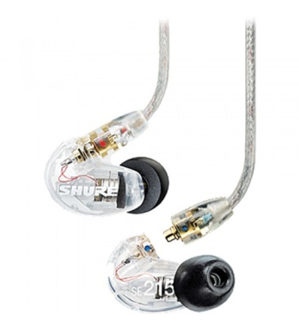 Shure SE215 Sound-Isolating In-Ear Stereo Earphones (Clear)