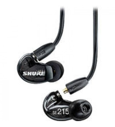 Shure SE215 Sound-Isolating In-Ear Stereo Earphones (Black)