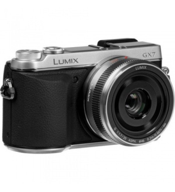 Panasonic Lumix DMC-GX7 Mirrorless Micro Four Thirds Digital Camera with 20mm f/1.7 II ASPH. Lens (Silver)
