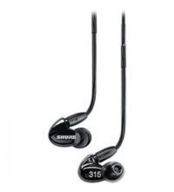 Shure SE315 Sound-Isolating In-Ear Stereo Earphones (Black)