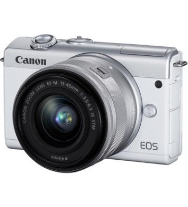 Canon EOS M200 Mirrorless Digital Camera with 15-45mm Lens (White)