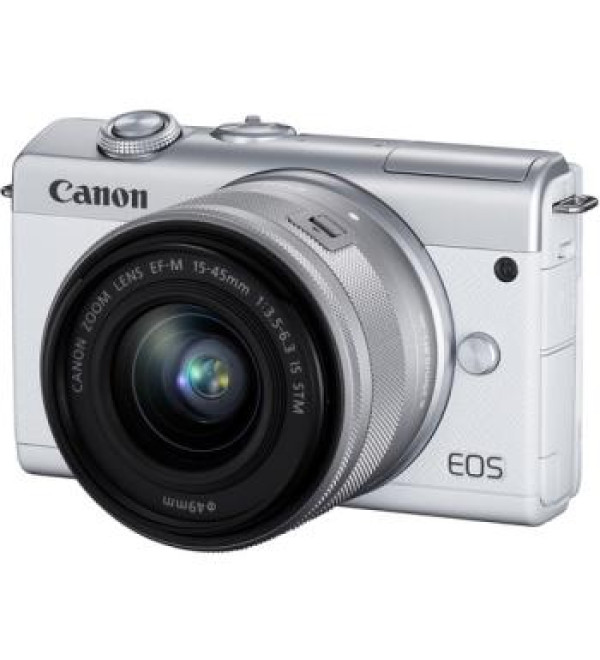 Canon EOS M200 Mirrorless Digital Camera with 15-45mm Lens (White)