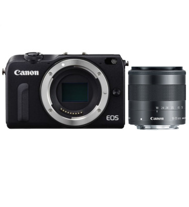 Canon EOS M2 Mirrorless Digital Camera + Canon EF-M 18-55mm f3.5-5.6 IS STM Lens