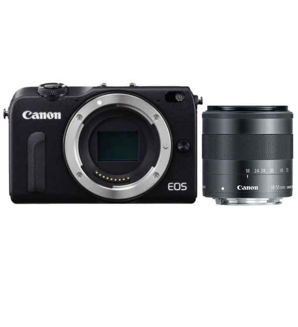 Canon EOS M2 Mirrorless Digital Camera + Canon EF-M 18-55mm f3.5-5.6 IS STM Lens