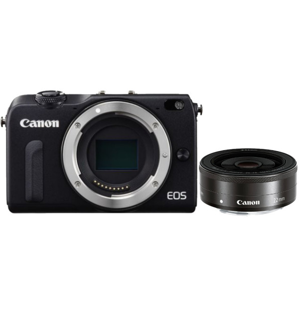 Canon EOS M2 Mirrorless Digital Camera + Canon EF M 22mm f/2 STM Lens