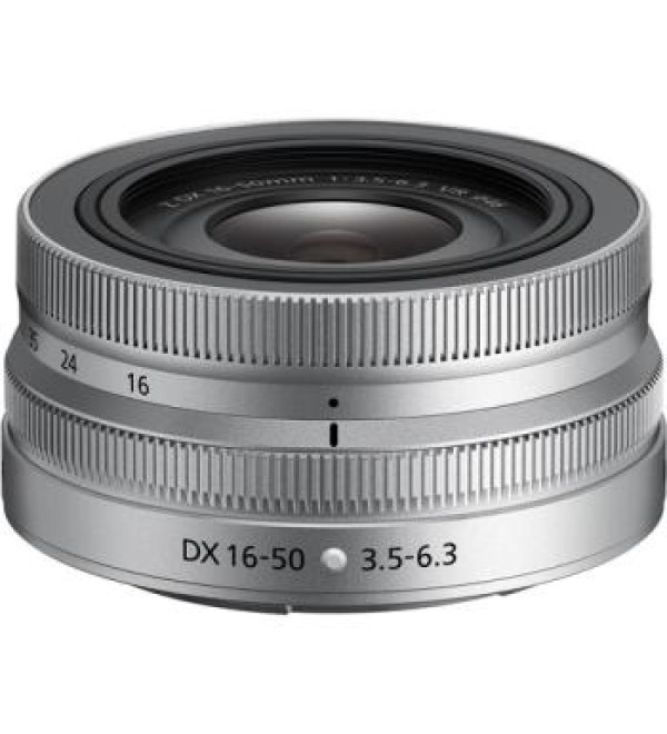 Nikon NIKKOR Z DX 16-50mm f/3.5-6.3 VR Lens (Silver)