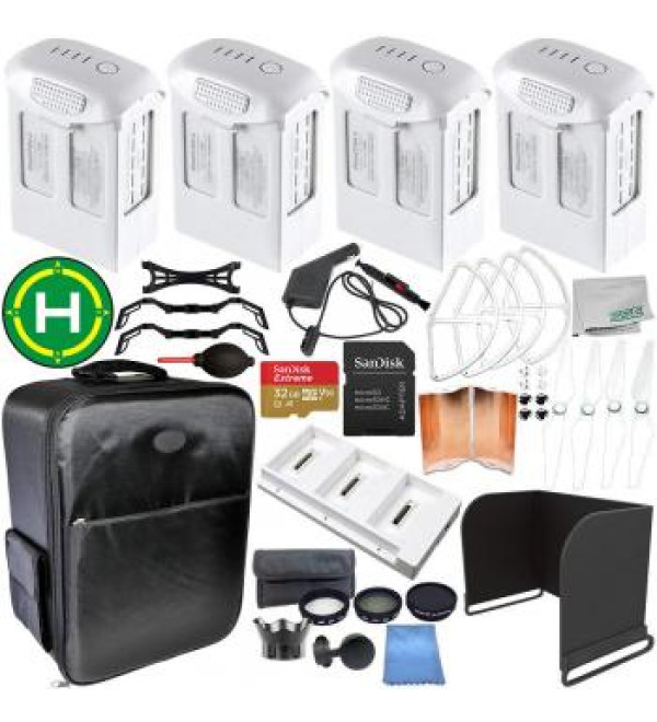 4-Battery Pack for Phantom 4 Series Accessory Bundle