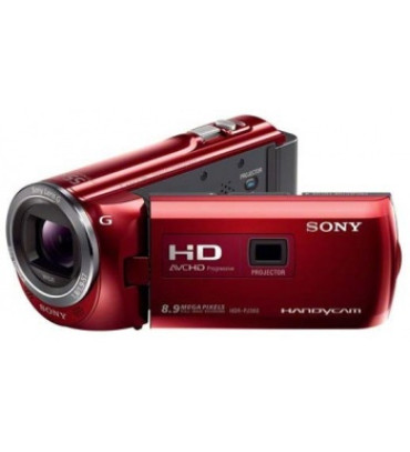 Sony PJ380E PAL HD Camcorder with Projector(Red)