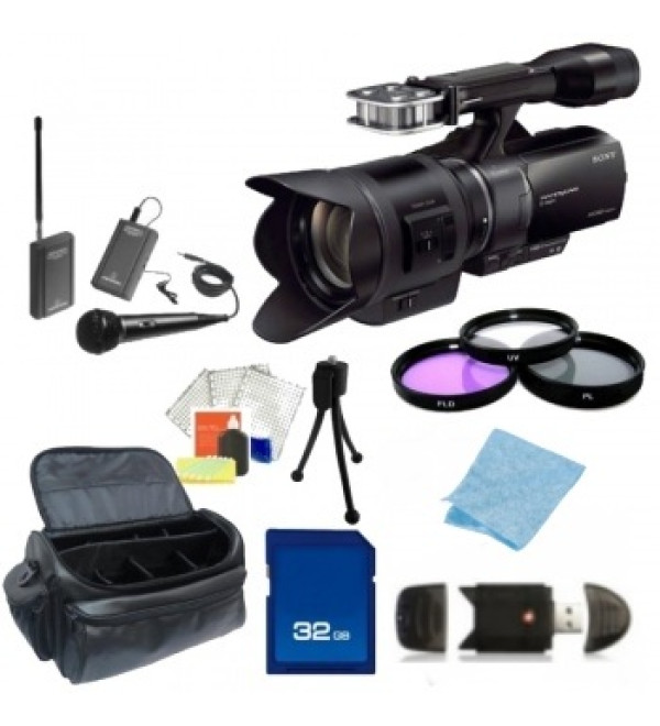 Sony NEX-VG30EH PAL Camcorder with 18-200mm Power Zoom Lens + Accessory Bundle