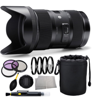 Sigma 18-35mm f/1.8 DC Art HSM Lens for Nikon + Accessory Bundle