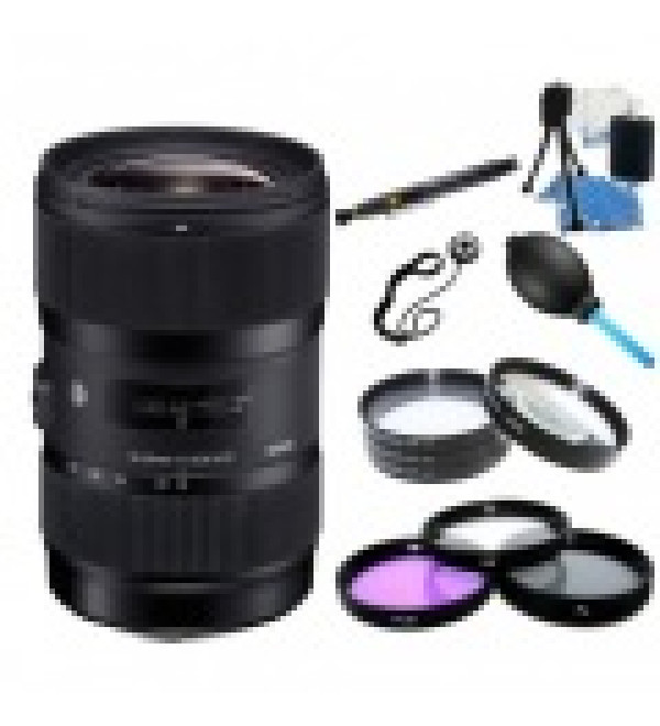 Sigma 18-35mm f/1.8 DC HSM Lens for Canon Accessory Bundle