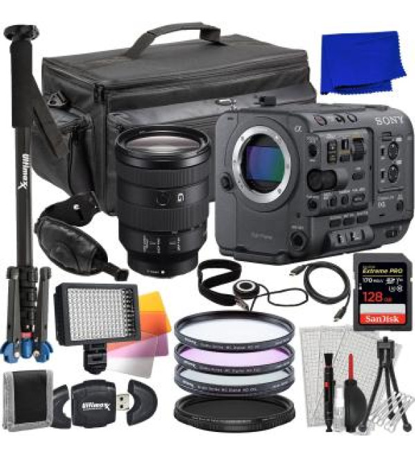 Sony ZV-1F Camera Bundle (Black) - Includes: 64GB Extreme Memory Card, 4PC Macro Close-Up Filter Kit, Replacement Battery + Travel Charger & More (21pc Bundle)