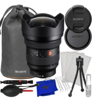 Sony FE 12-24mm f/2.8 GM Lens + Filter Cutting Template, Front & Rear Lens Cap, Lens Case, Universal Lens Cap Keeper, Dual - Ended Gadget Cleaning Pen, Starter 5PC Maintenance Kit & More (13pc Bundle)