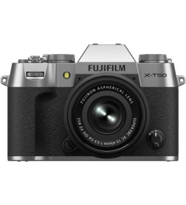FUJIFILM X-T50 Mirrorless Camera with XC 15-45mm f/3.5-5.6 Lens (Silver)