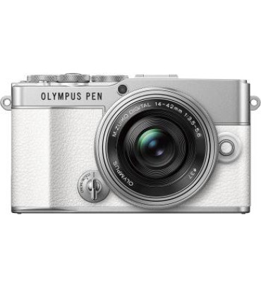 Olympus PEN E-P7 Digital Camera with 14-42mm Lens (White)
