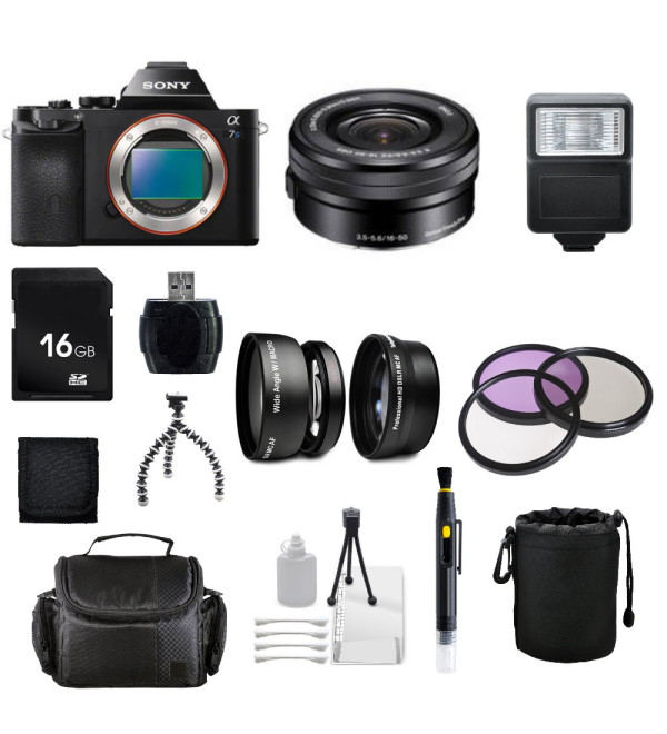 Sony Alpha a7S / ILCE 7S Mirrorless Digital Camera with Sony 16-50mm E Mount Lens + Complete Custom Bundle