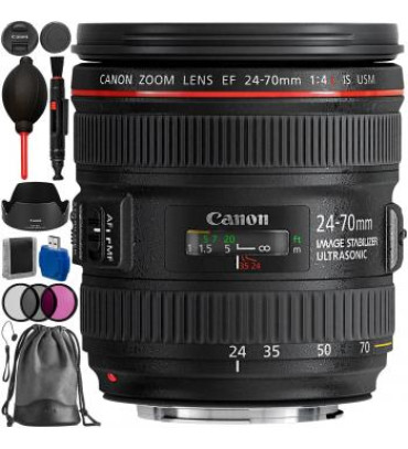 Canon EF 24-70mm f/4L IS USM Lens Accessory Bundle