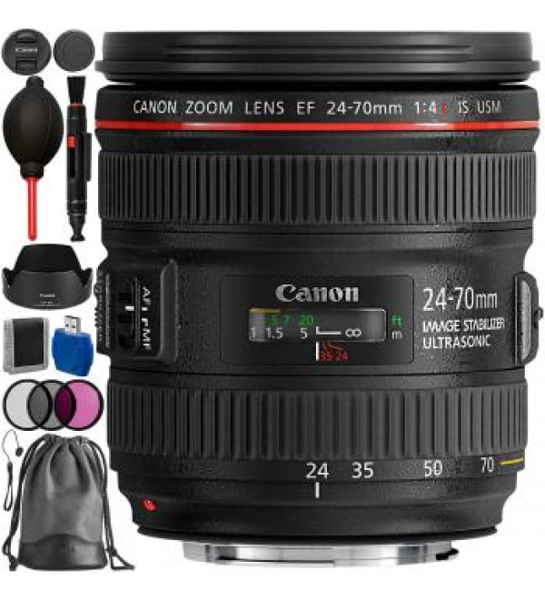 Canon EF 24-70mm f/4L IS USM Lens Accessory Bundle