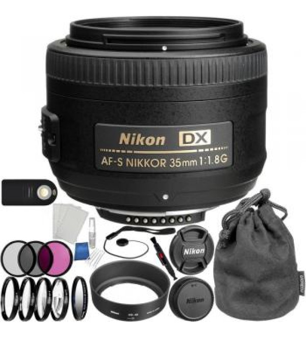 Nikon AF-S DX NIKKOR 35mm f/1.8G Lens Accessory Bundle