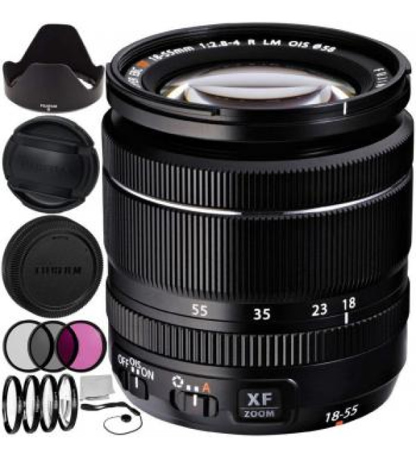Fujifilm XF 18-55mm f/2.8-4 R LM OIS Zoom Lens 9PC Accessory Bundle