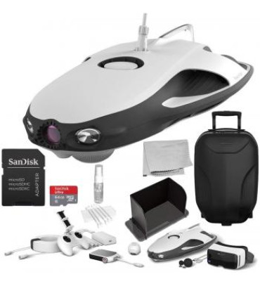 PowerVision PowerRay Wizard Underwater 4K UHD ROV Starters Bundle with FPV Headset
