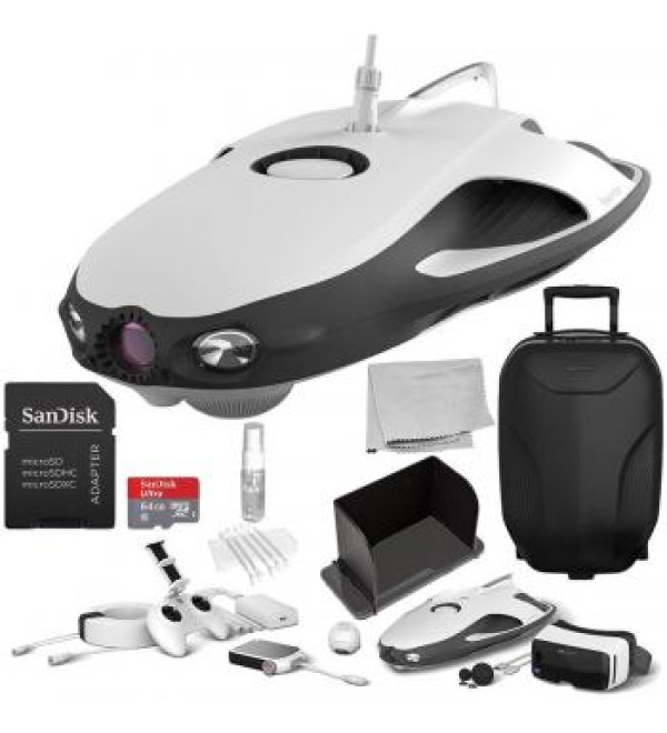 PowerVision PowerRay Wizard Underwater 4K UHD ROV Starters Bundle with FPV Headset