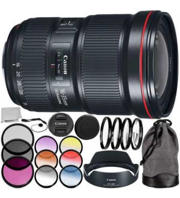 Canon EF 16-35mm f/2.8L III USM Lens with 15PC Accessory Bundle