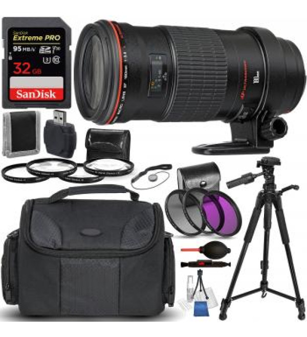 Canon EF 180mm f/3.5L Macro USM Lens and Accessory Bundle