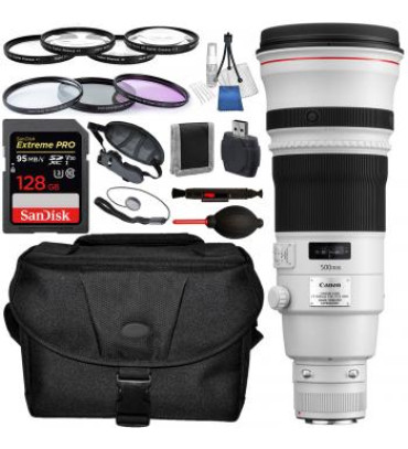 Canon EF 500mm f/4L IS II USM Lens with Accessory Bundle