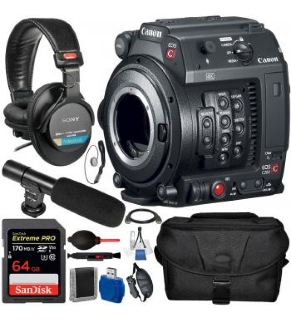 Canon EOS C200 Cinema Camera (Body Only) (EF-Mount) and Accessory Bundle
