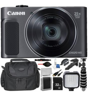 Canon PowerShot SX620 HS Digital Camera (Black) Accessory Bundle