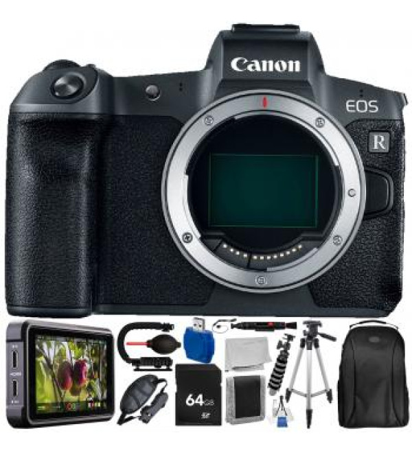 Canon EOS-R (Body Only) and Atomos Ninja V with 13 PC Accessory Bundle