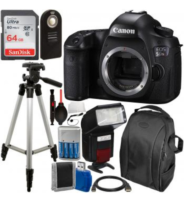 Canon EOS 5DS R DSLR Camera (Body Only) with Accessory Bundle