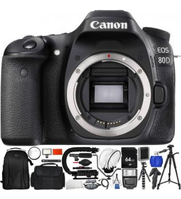 Canon EOS 80D DSLR Camera (Body Only) - Pro Bundle