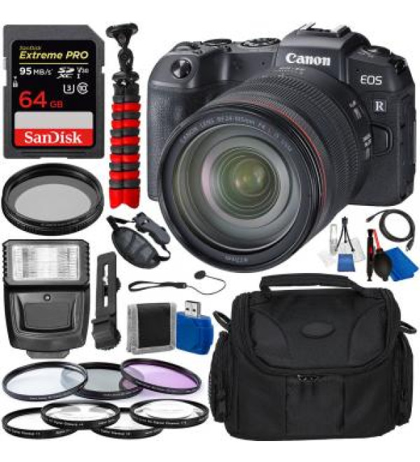 Canon EOS RP Mirrorless Digital Camera with 24-105mm f/4-7.1 Lens & Essential Accessory Bundle