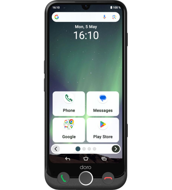 Doro Aurora A30 15.5 cm (6.1") Dual SIM Android 14 4G USB Type-C 6 GB 128 GB 5000 mAh Black
