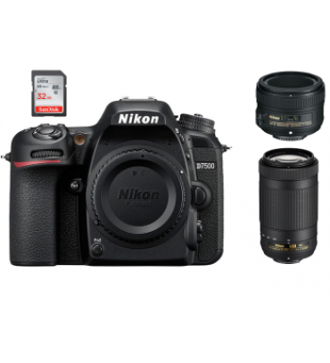 Nikon D7500 DSLR Camera Dual Lens Kit