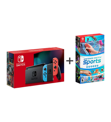 Nintendo Switch Neon Console & Nintendo Switch Sports Bundle