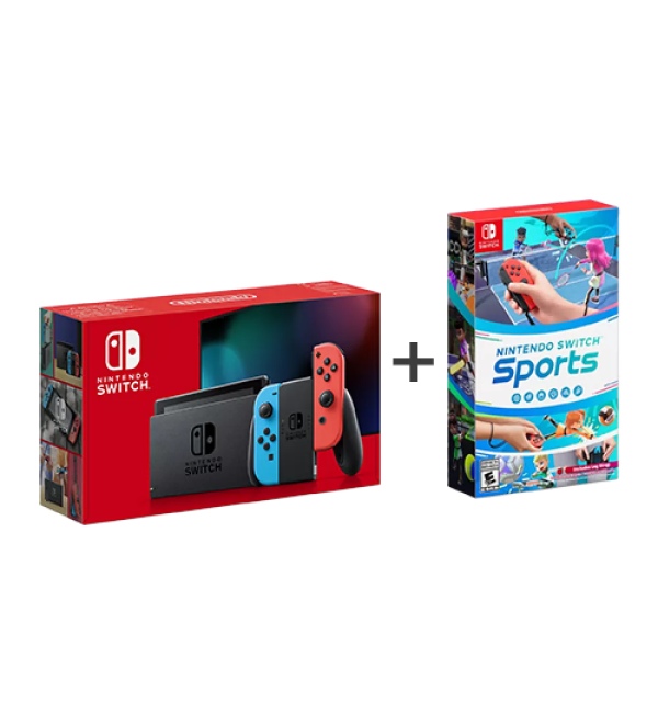 Nintendo Switch Neon Console & Nintendo Switch Sports Bundle
