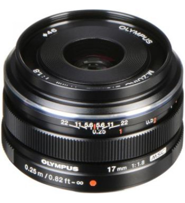 Olympus M.Zuiko Digital 17mm f/1.8 Lens (Black)